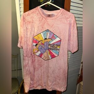 Distressed cowgirl graphic tee